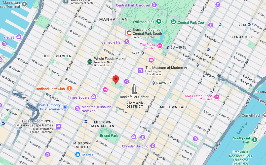 Google Maps 1251 Avenue of the Americas New York, NY 10020