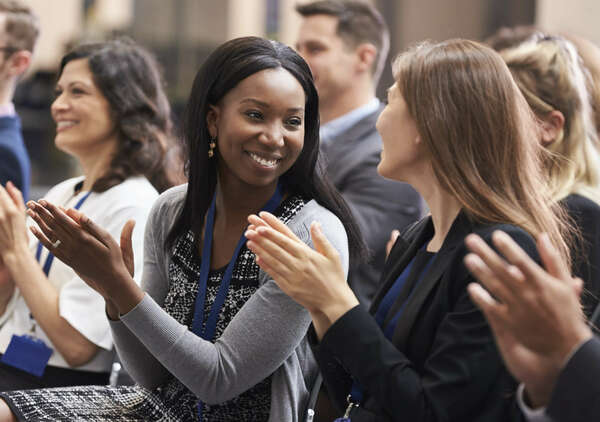 Women in a conference