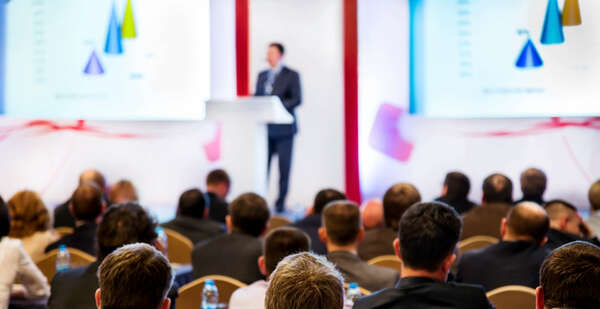 Speaker in a conference