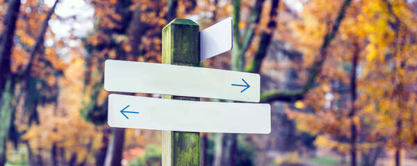 Two opposite direction signs