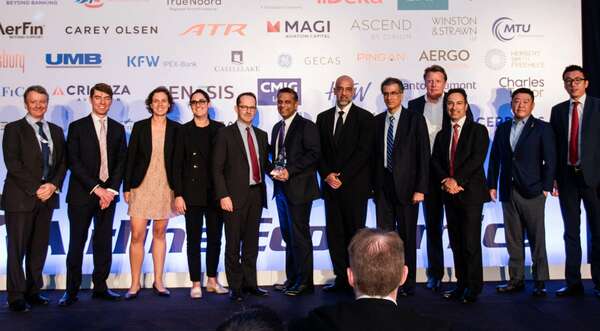 picture of the rewarded team at Aviation 100