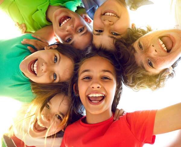 children with a large smile