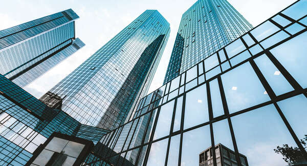 Modern skyscrapers in business district