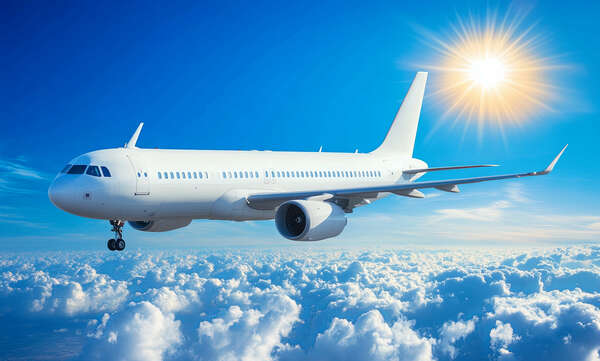 Airbus A350 Soaring Above the Clouds